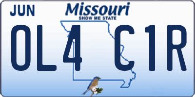 MO license plate OL4C1R