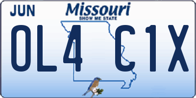 MO license plate OL4C1X
