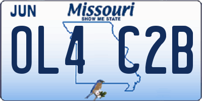 MO license plate OL4C2B