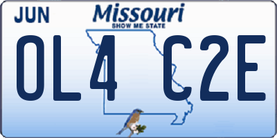 MO license plate OL4C2E