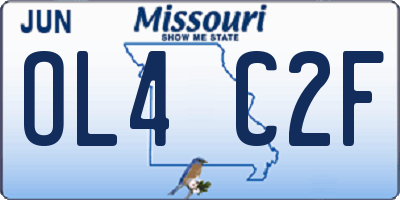 MO license plate OL4C2F