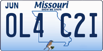 MO license plate OL4C2I
