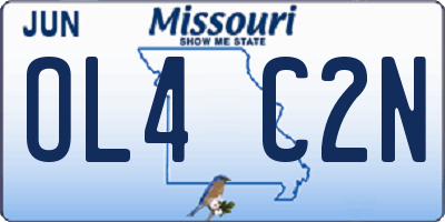 MO license plate OL4C2N