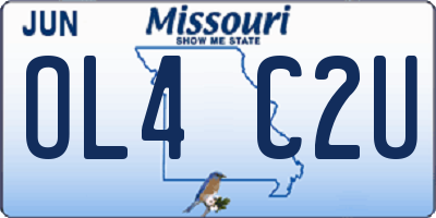 MO license plate OL4C2U