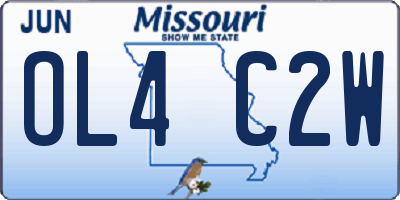 MO license plate OL4C2W