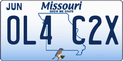 MO license plate OL4C2X