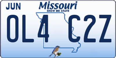 MO license plate OL4C2Z