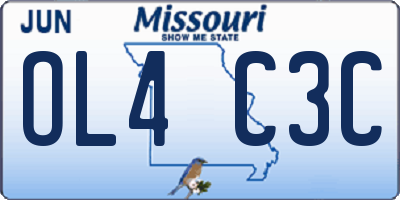 MO license plate OL4C3C