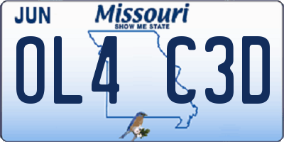 MO license plate OL4C3D