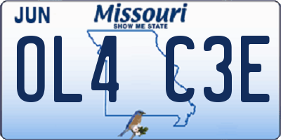 MO license plate OL4C3E