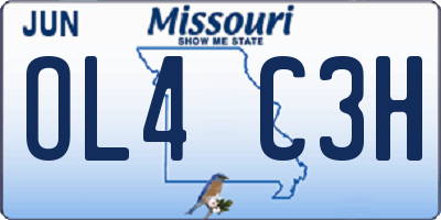 MO license plate OL4C3H