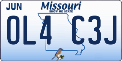 MO license plate OL4C3J