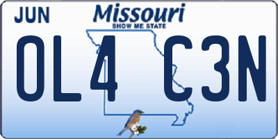 MO license plate OL4C3N