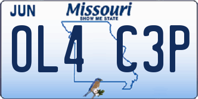 MO license plate OL4C3P