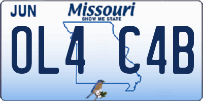 MO license plate OL4C4B