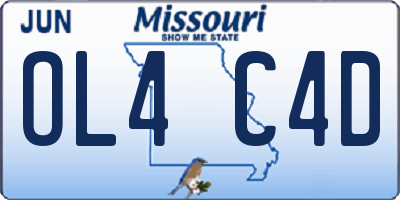 MO license plate OL4C4D