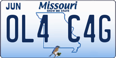 MO license plate OL4C4G