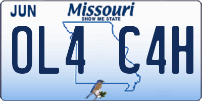 MO license plate OL4C4H