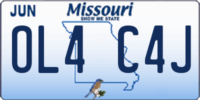 MO license plate OL4C4J