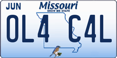 MO license plate OL4C4L