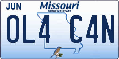 MO license plate OL4C4N