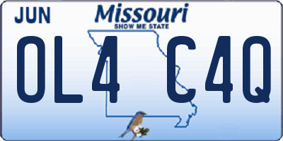 MO license plate OL4C4Q