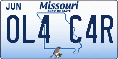 MO license plate OL4C4R