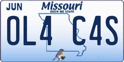 MO license plate OL4C4S