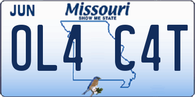 MO license plate OL4C4T
