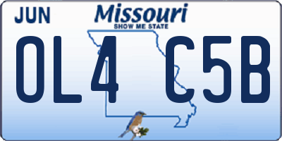 MO license plate OL4C5B
