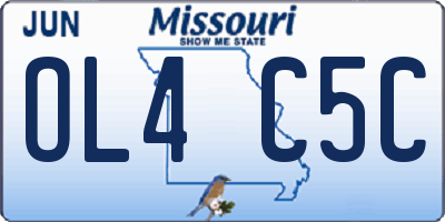 MO license plate OL4C5C