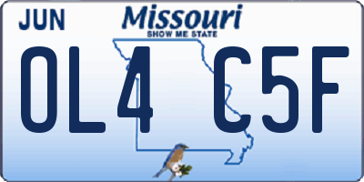 MO license plate OL4C5F