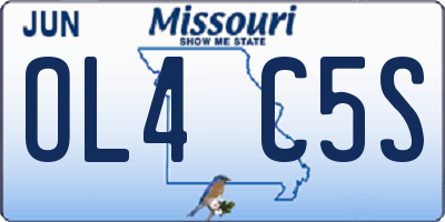 MO license plate OL4C5S