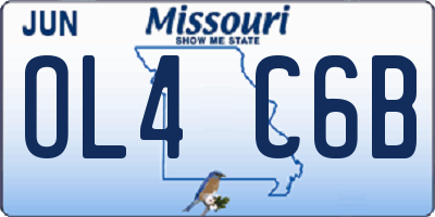MO license plate OL4C6B