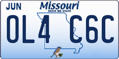 MO license plate OL4C6C