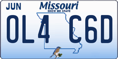 MO license plate OL4C6D