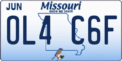 MO license plate OL4C6F