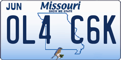 MO license plate OL4C6K