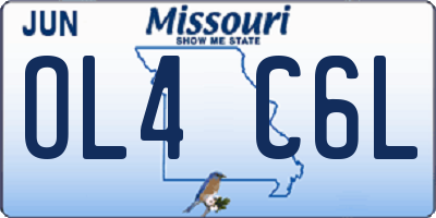 MO license plate OL4C6L
