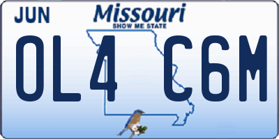MO license plate OL4C6M