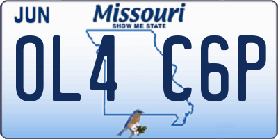 MO license plate OL4C6P
