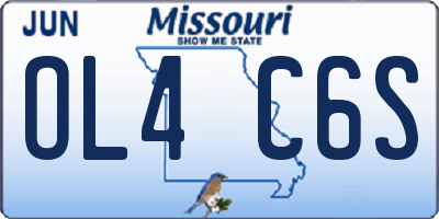 MO license plate OL4C6S