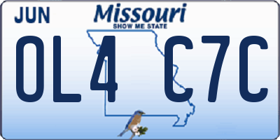 MO license plate OL4C7C