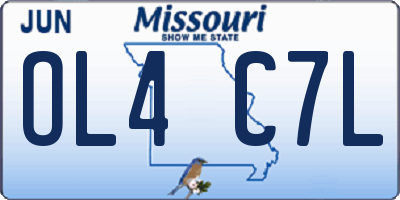 MO license plate OL4C7L