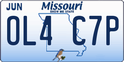 MO license plate OL4C7P
