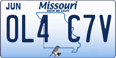MO license plate OL4C7V