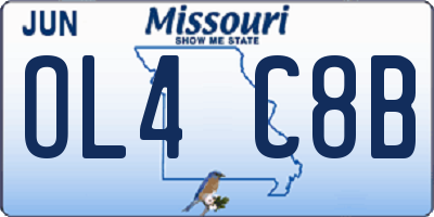 MO license plate OL4C8B