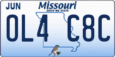 MO license plate OL4C8C