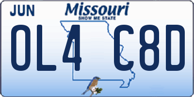 MO license plate OL4C8D