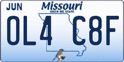 MO license plate OL4C8F